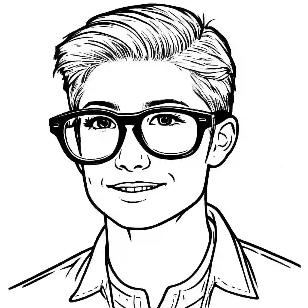 Glasses coloring pages